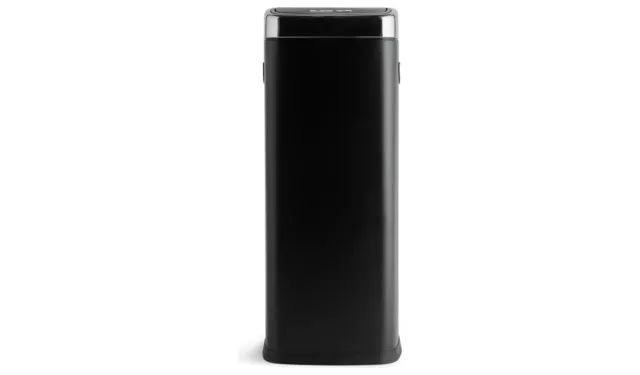 30 Litre Touch Top Bin Square Home Office Waste Trash Can By Habitat- Black