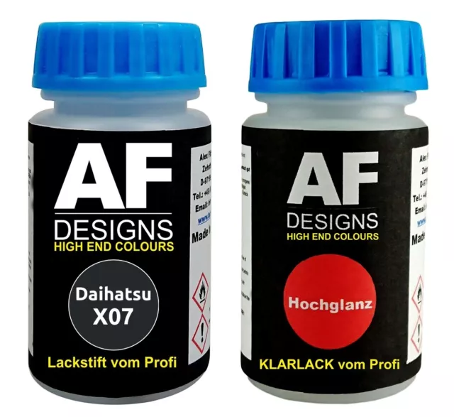 Lackstift für Daihatsu X07 Black Metallic + Klarlack je 50ml Autolack  SET