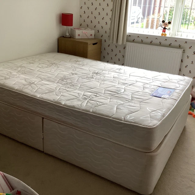DOUBLE DIVAN BED with mattress used £95.00 PicClick UK
