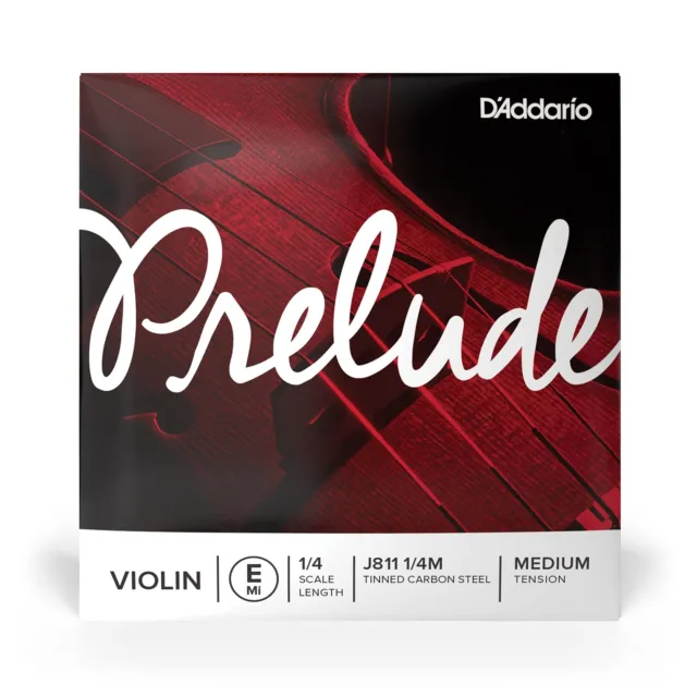 Daddario Prelude Violin String Set, 44 Scale, Heavy Tension - J811 14M - Solid S