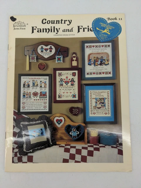 Vintage 1986 Country Family and Friends Cross Stitch Booklet Leaflet Patterns