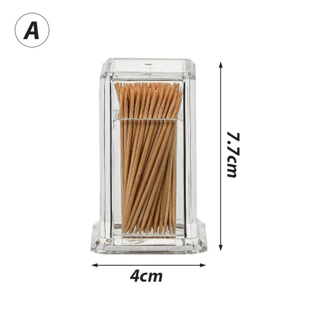 Thickened acrylic toothpick box transparent toothpick bottle round storage bo Qo