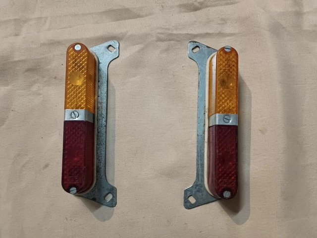 Vespa Lambretta Accessori coppia Luci Targa Rosso e Arancio no Biemme Panten