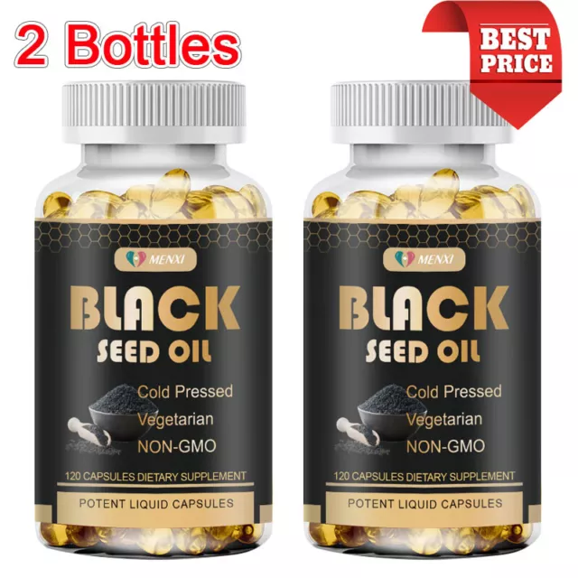 Cold pressed Black Seed Oil 2x120Capsules - Nigella Sativa - Black Cumin/Kalonji