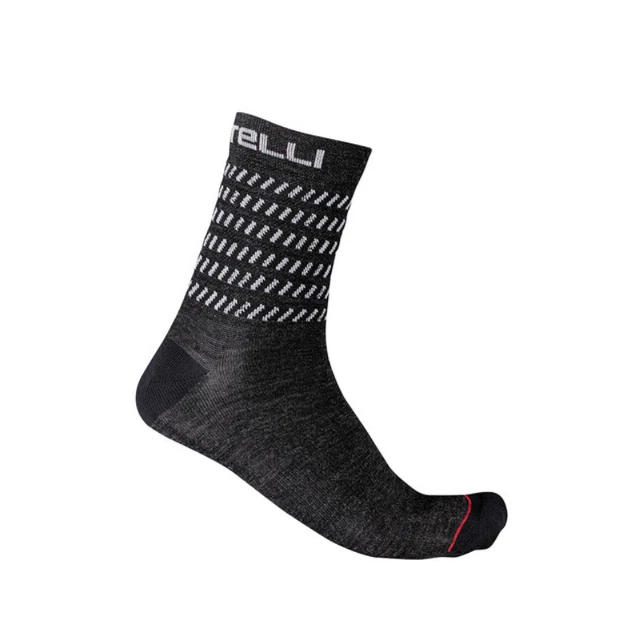 Castelli Calze Go 15 Dark Gray/White