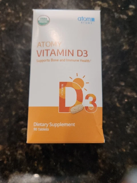 Atomy Vitamin D3 supports bone and immune health. Dietary supplement 90 Tablets