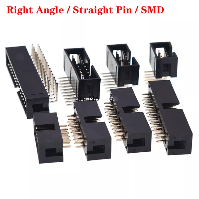 IDC Right Angle/SMD/Straight Pin PCB Boxed Header Connector 1.27mm-6 to 50 Ways