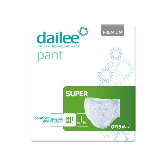 Dailee Pantalon Premium Super L (Large) 15 Pièce (1 Pack)