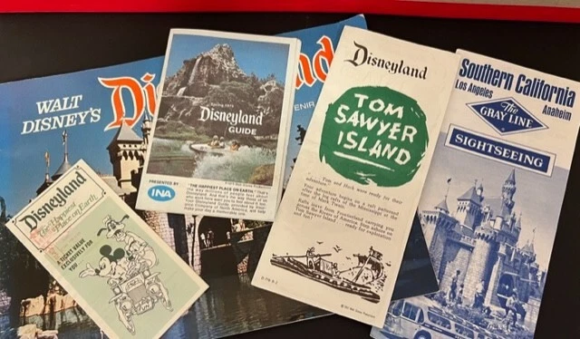 Vtg. - 1970’s Walt Disney s Picture Book, Land Maps and Guides ( Rare ) Set of 5