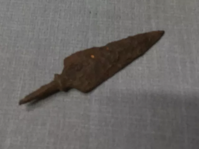 Roman Spear point 1st to 4th Century Iron, great form. Artifact from Europe