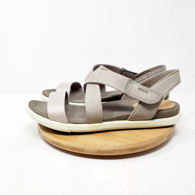 ECCO DAMARA SANDALS Womens 40 Grey Criss Cross Gladiator Straps