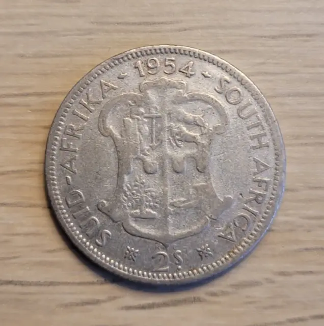 2 Shilling 1954 Südafrika South Africa SILBER