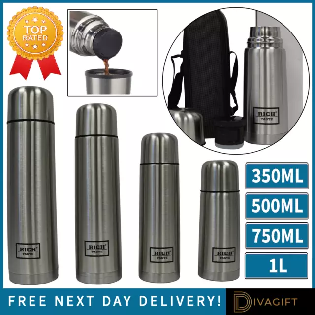 Travel Thermal Stainless Steel Insulated Coffee Cup Mug Flask Vacuum Leakproof