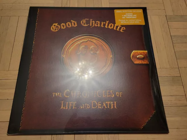 LP de vinilo de color dorado metálico Good Charlotte The Chronicles of Life and Death