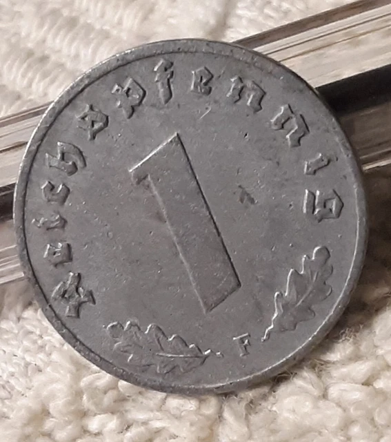 German 1 Reichspfennig ~ Germany ~ WW2 1pf, Heavily Circulated With Flaws