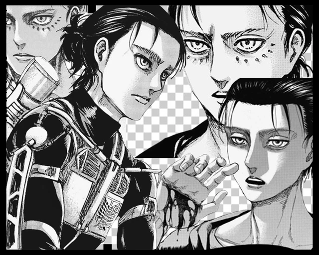 EREN YEAGER ATTACK on Titan Black/White Weatherproof Anime Sticker 6