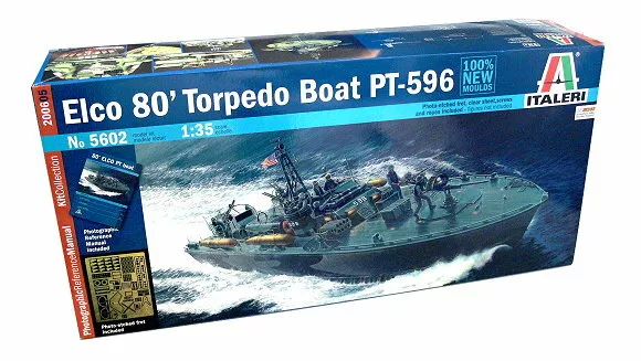 ITALERI Military Model 1/35 War Ship Elco 80 Torpedo Boat PT-596 5602 T5602