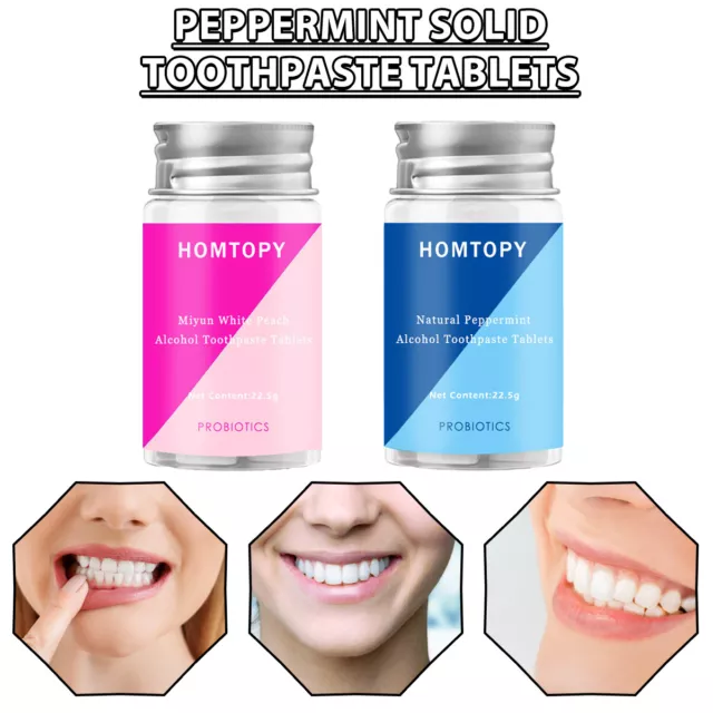Toothpaste Tablets Teeth Whitening Chewable Mouthwash Eco Travel F