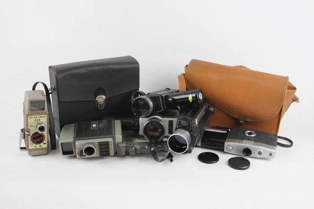 6 x Surtido de CÁMARAS DE CINE Inc. Fujica, Chinon & Bell & Howell Etc.