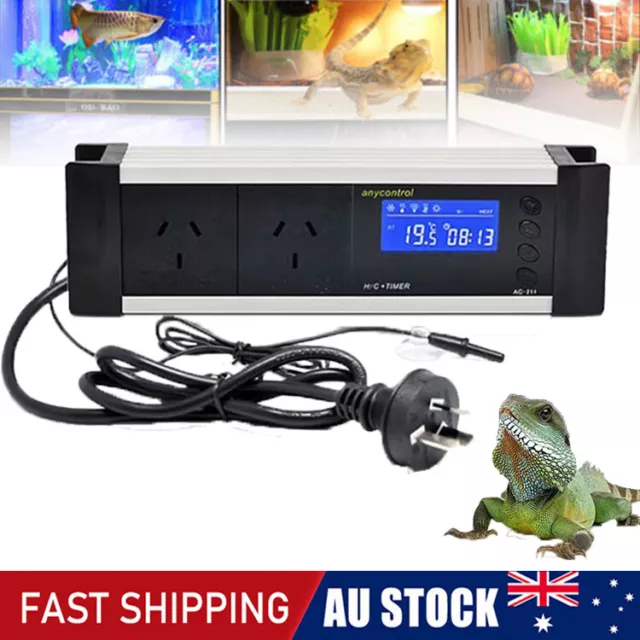 LCD Reptile Aquarium Digital Day/Night Timer Temperature Thermostat Controller 2