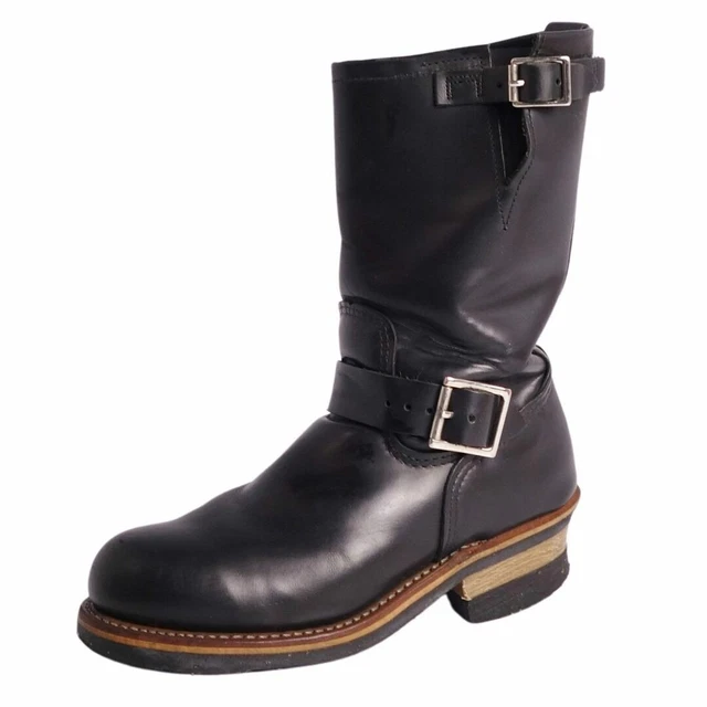 Bottes Engineer Red Wing 2268 En Cuir Noir - Taille US 8.5 EE, Pointure UK 7.5 - Embout Acier, Jamais Portées