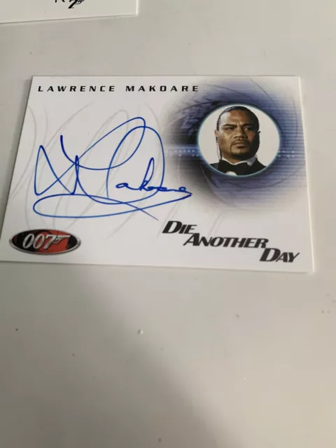 Lawrence Makoare James Bond autograph A38