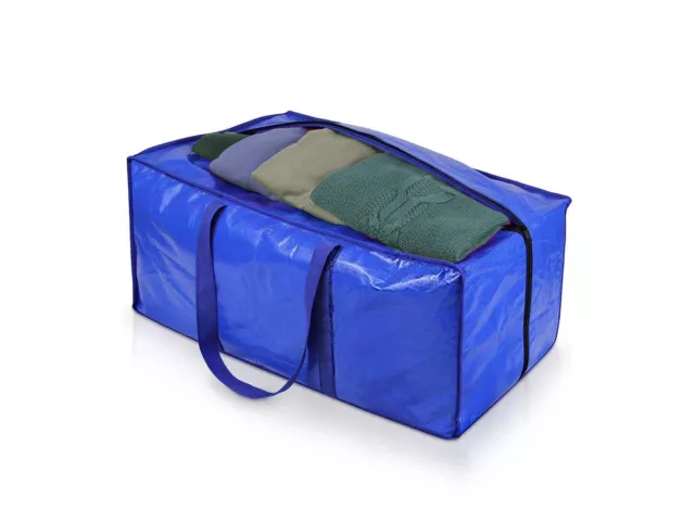 2er Pack xxl Aufbewahrungstasche Extra grosse Umzugstasche Reisetasche Blau