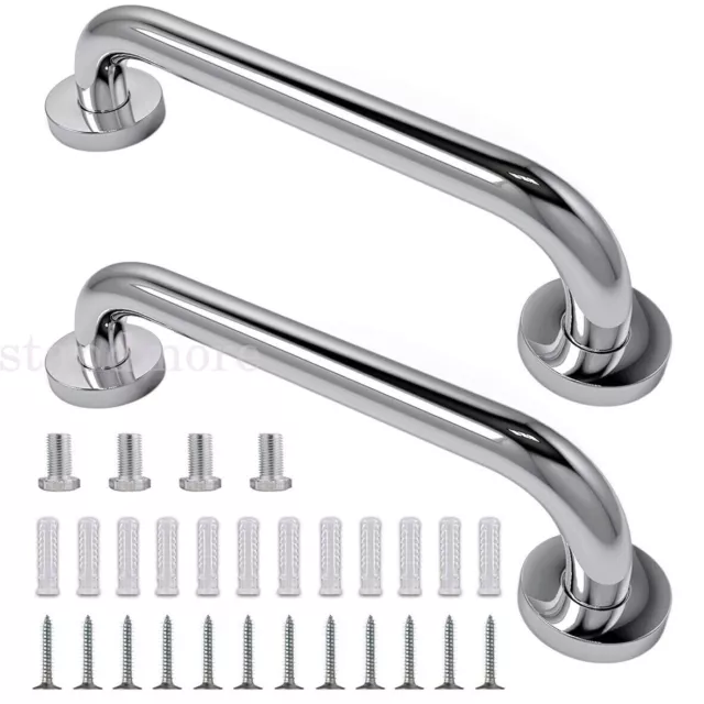 2X Safety Grab Bar Bathroom Support Handle Steel Bath Shower Toilet Hand Rail AU