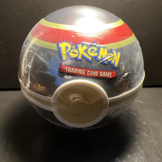 Pokémon Poke Ball Tin Luxury Ball Sealed 3 Booster Packs And Coin