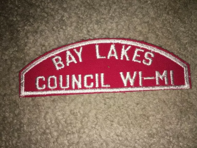 Boy Scout Bay Lakes Wisconsin Michigan Red White RWS Council Strip PRE CSP Patch