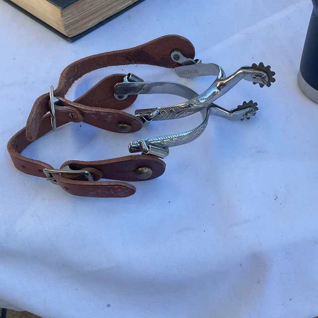 Partrade Spurs Bull Riding Equipment Rodeo Cowboy Horseman Gear