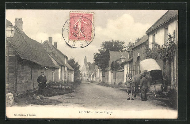 CPA Froissy, Rue de l'Eglise