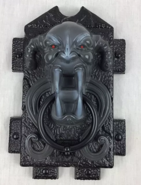 Vintage Halloween Gargoyle Door Knocker 1997 Paper Magic Group Lights Sound
