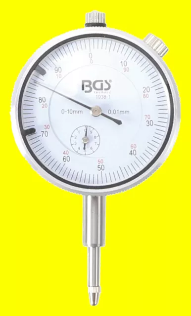 BGS 1938-1 Analoge Messuhr analog 0-10mm Genauigkeit 0,01 mm mit Ø8mm Schaft NEU