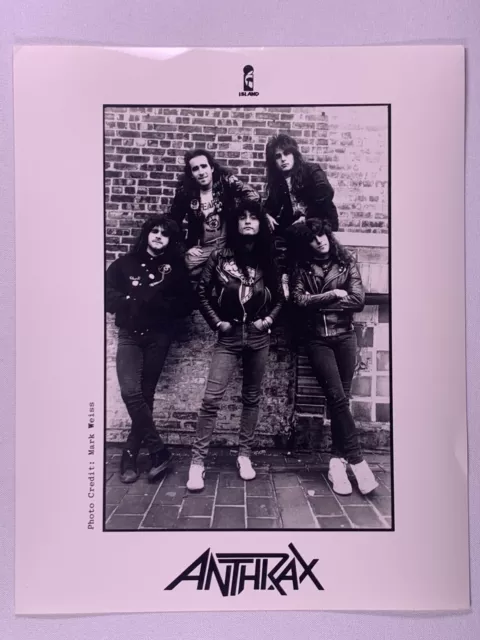 Anthrax Photo Vintage Official Island Records Promo Circa 1990s