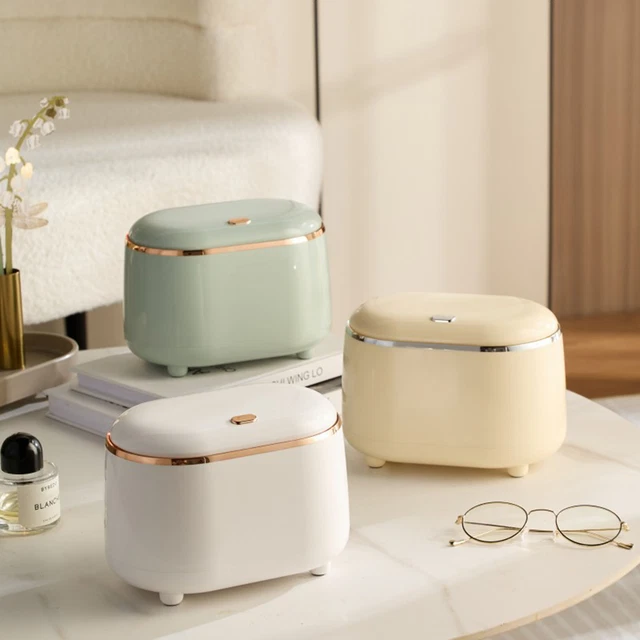 Mini Desktop Small Waste Bin Basket Trash Can Table Home Office Storage With Lid