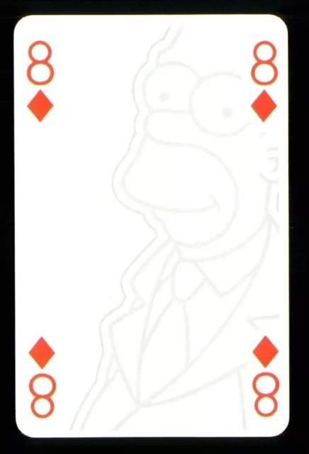 1 x Spielkarte Die Simpsons Homer - 8 of Diamonds S41