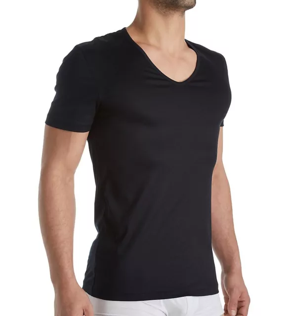 Zimmerli 2861442 Sea Island Luxury Cotton V Neck T-Shirt