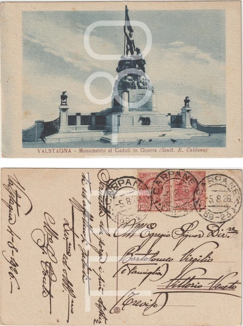 Valstagna - Monumento Ai Caduti In Guerra - Valbrenta (Vicenza) 1926