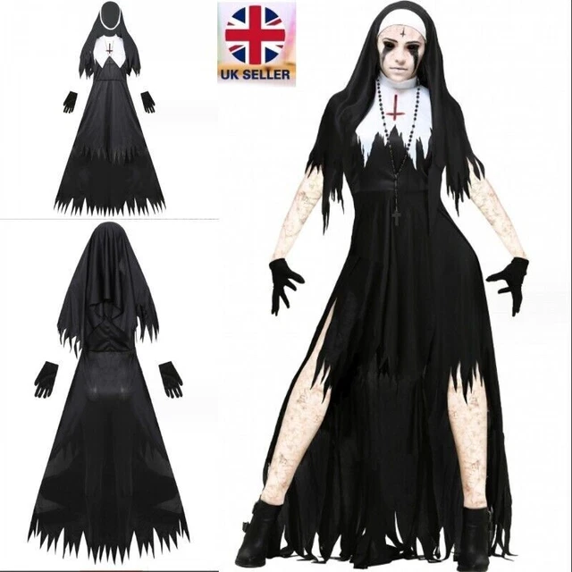 2023 ADULTS COSPLAY Valak Demon Nun The Conjuring Halloween Fancy Dress ...