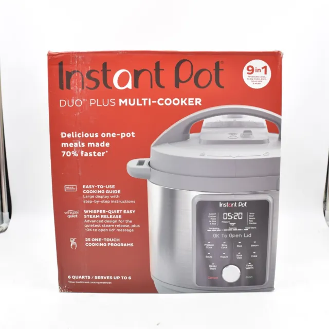 Instant Pot Duo Plus 6-Quart Whisper Quiet 9-in-1 Electric Pressure Cooker