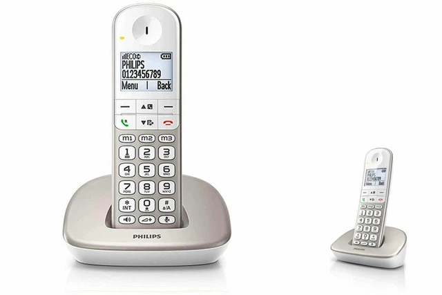 Merce di seconda scelta telefono cordless Philips XL4901S/23 bianco DECT 1,9 telefono