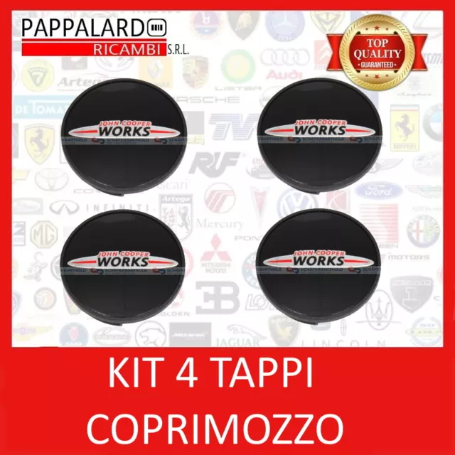 Kit Set 4 Tappi Copri Mozzo  Coprimozzo Borchie Originali Mini John Cooper Works