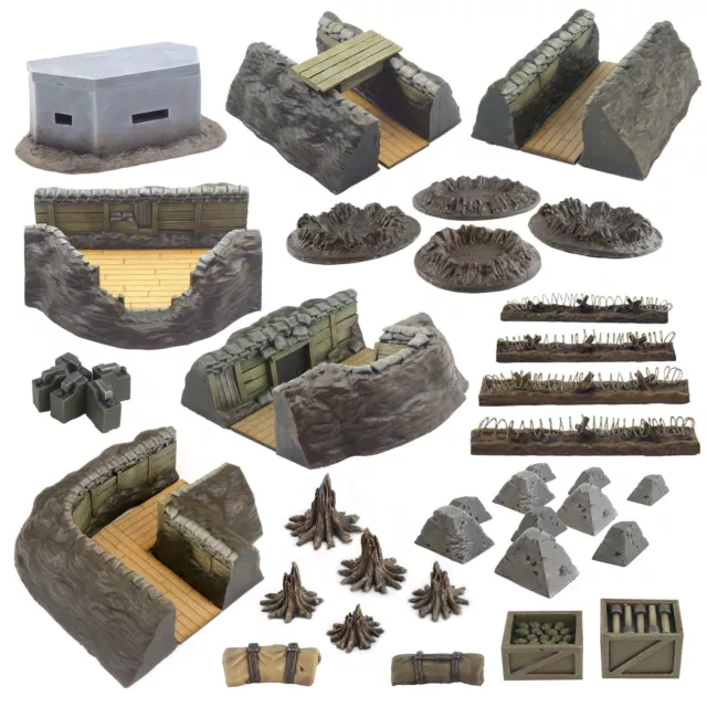 World at War Full Trench System Battlefield Set – 28mm WW1 Terrain Scenery