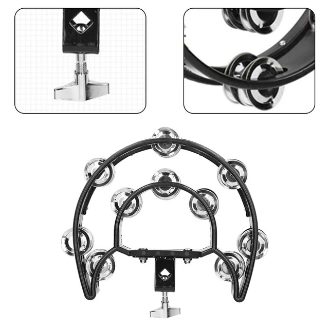 Tamburello A Mano Meinl HTMT1BK - Con Cimbalini In Acciaio, Plastica ABS, Colore Nero - Foto 2