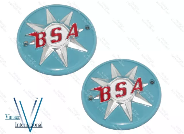 Pour BSA Bantam B40 Bleu Pétrole Carburant Réservoir Badges Adapté Pré 1963