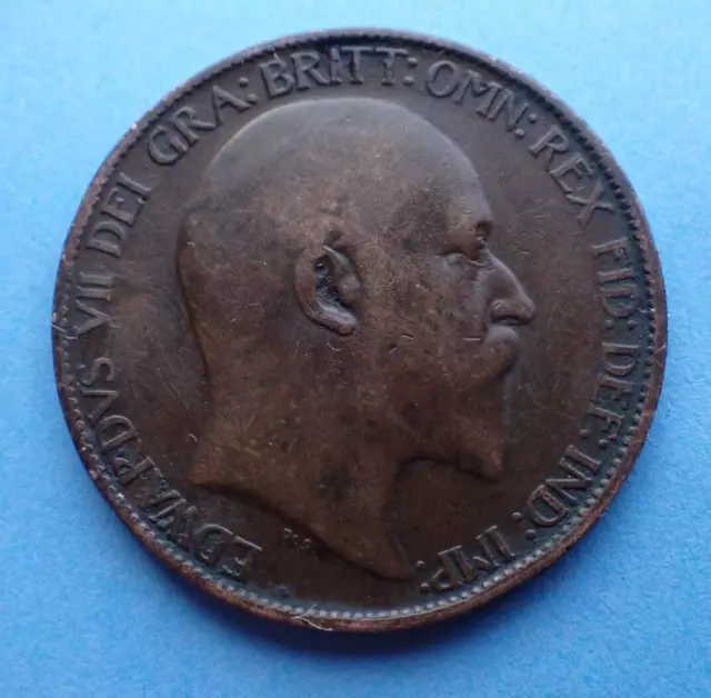 1903 Edward VII Halfpenny, as shown.