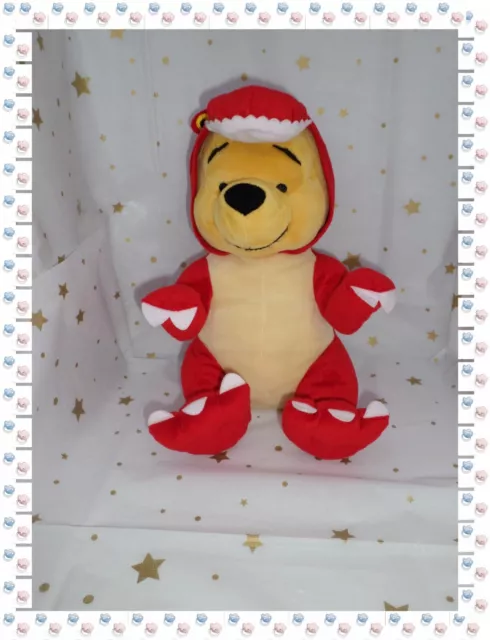 ⑫ - Doudou Peluche Winnie Déguisé en Dragon Rouge  Disney Nicotoy