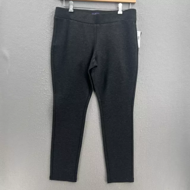 NYDJ Charcoal Gray Pull On Ponte Pants Size 12P Skinny Mid Rise Stretch NWT