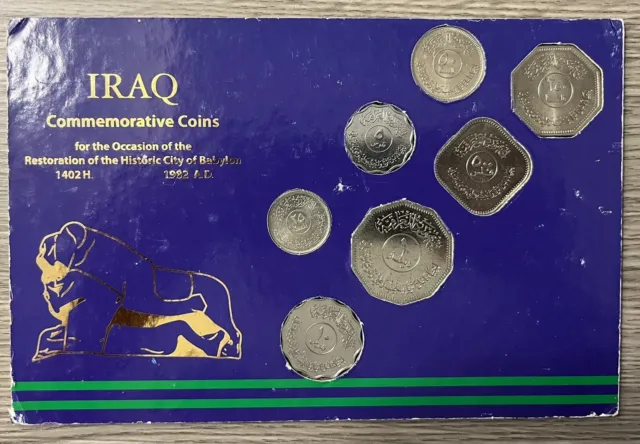 Iraq 7 Pcs. Comm.set For The Occ.of Rest.of The Histiric Babylon.rare Coins